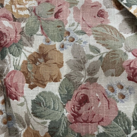 VINTAGE Fashion Crossroads Floral Womens Blazer Pink, Green, and Cream Medium - Picture 6 of 9